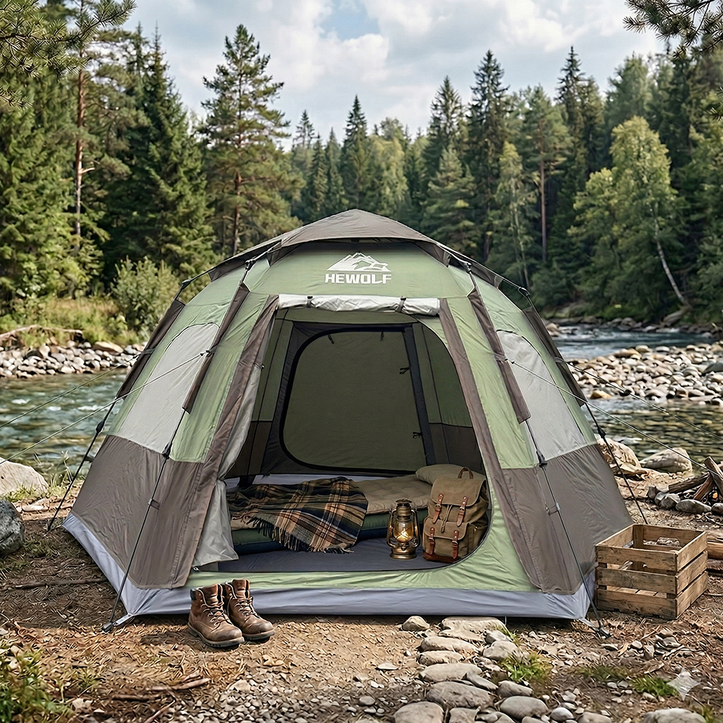 stand up 4 man tent Instant Tent for 4-6 Person Camping – Waterproof Pop-Up Tent Sets Up i –  shinhyeshop